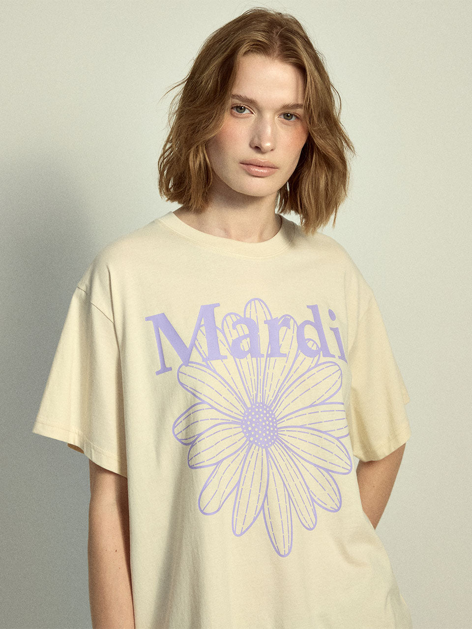 TSHIRT FLOWERMARDI_BUTTER LAVENDER