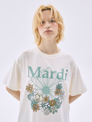 TSHIRT FLOWERMARDI JARDIN_CREAM MOSSGREEN