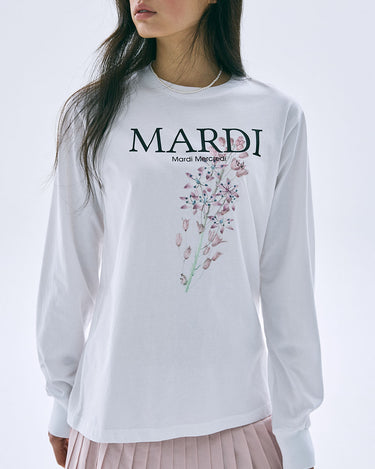Mardi Mercredi リード TSHIRT LONG SLEEVE LILIES 01_WHITE – Mardi Mercredi JP