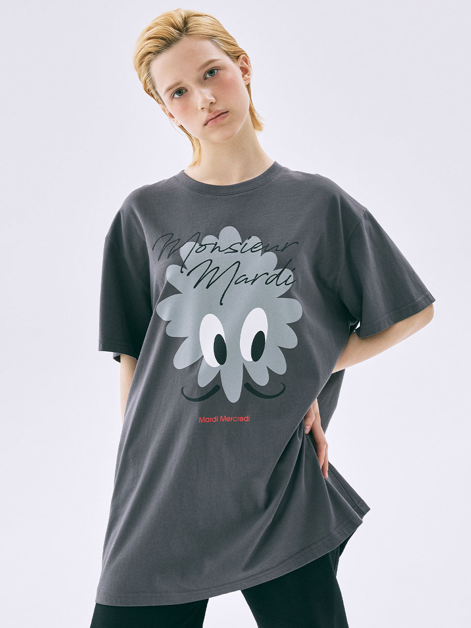 UNISEX TSHIRT MONSIEUR_CHARCOAL