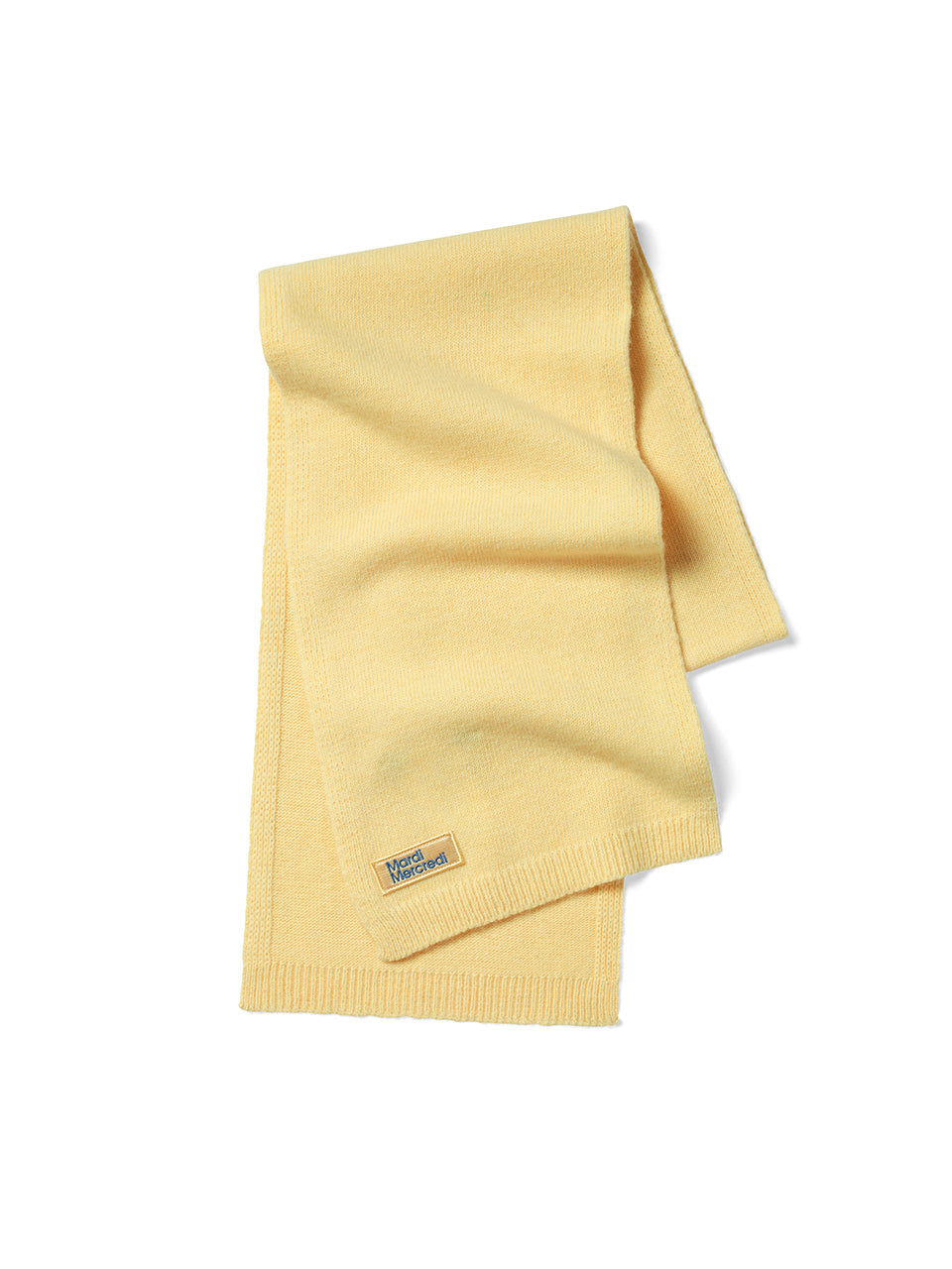 WOOL MUFFLER SQUARE LOGO_YELLOW
