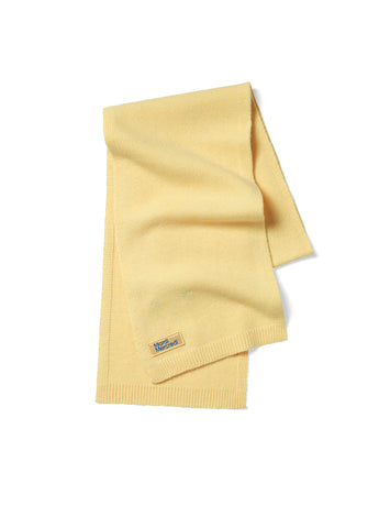 WOOL MUFFLER SQUARE LOGO_YELLOW