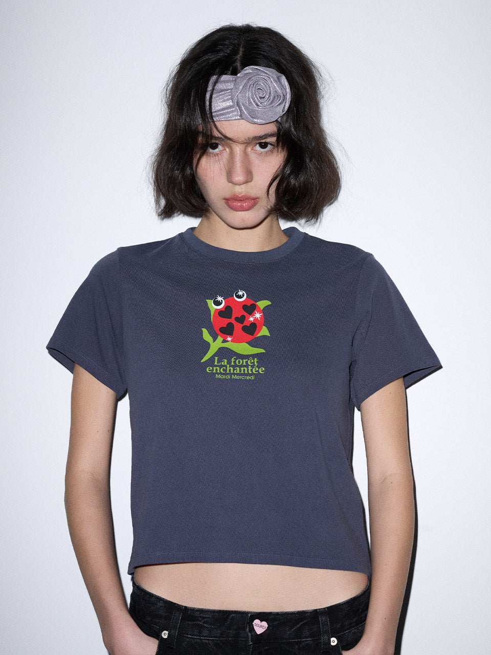 SLIM TSHIRT ENCHANTEE : BEETLE_CHARCOAL