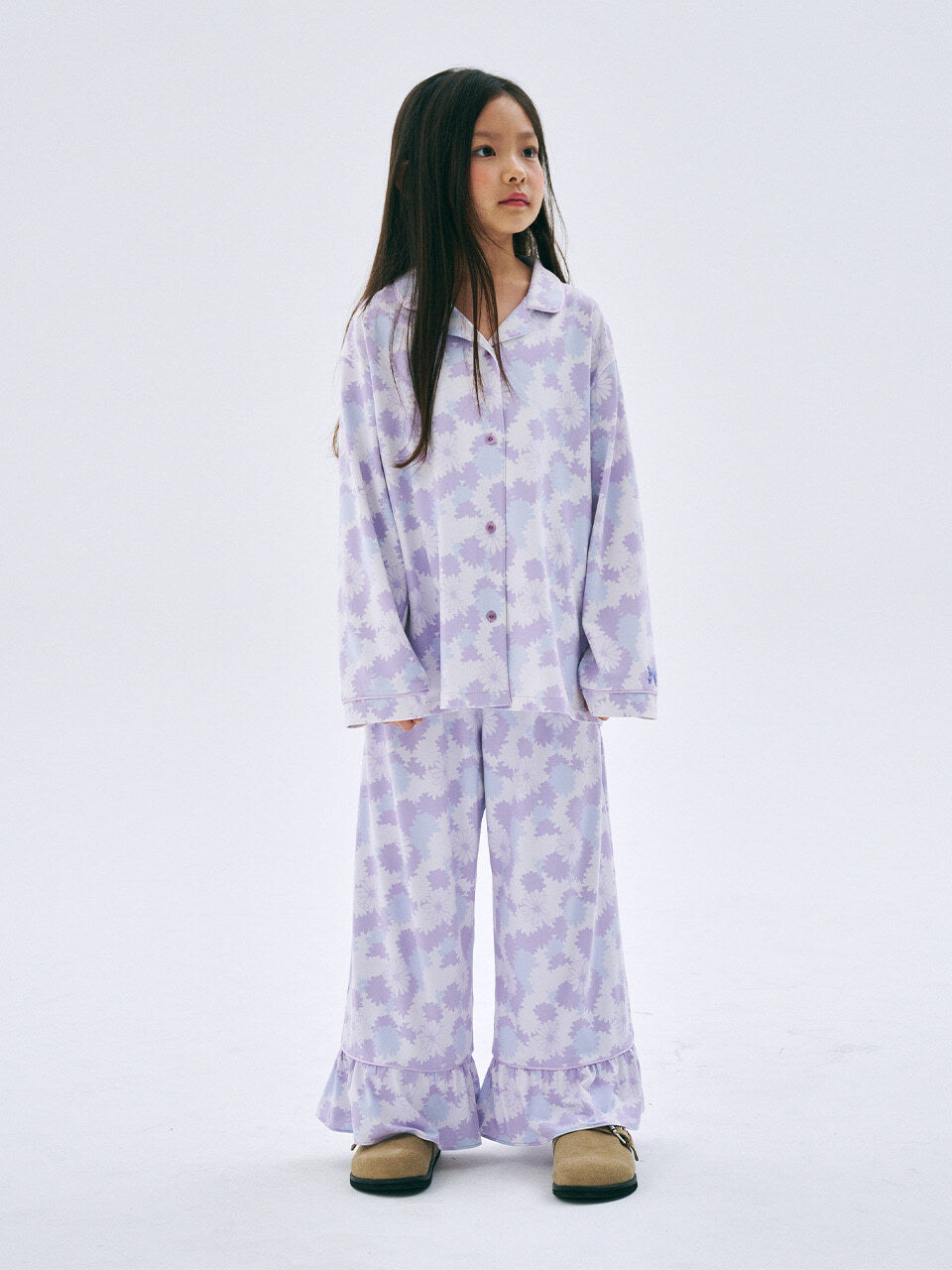 KIDS PAJAMA PANTS FLOWER_PURPLE
