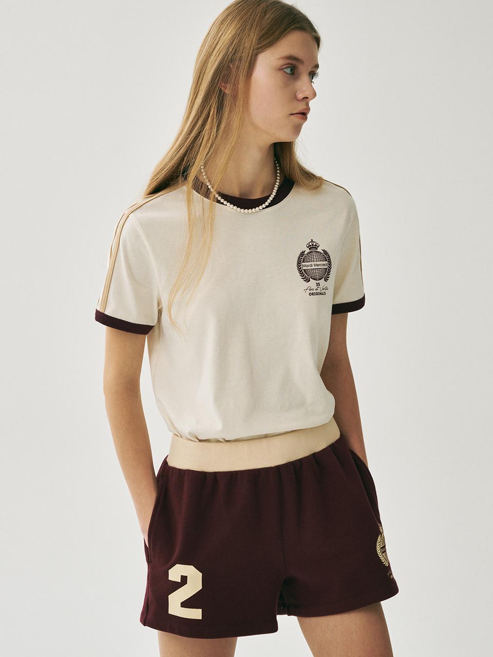 LINGER TSHIRT ORIGINALIS 25_CREAM BURGUNDY