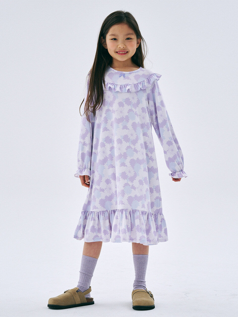 KIDS NIGHT DRESS FLOWER_PURPLE