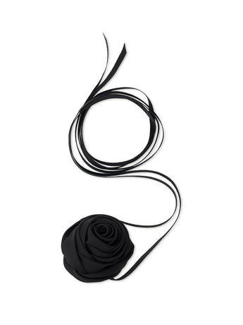 ROSE STRAP CHARM_BLACK