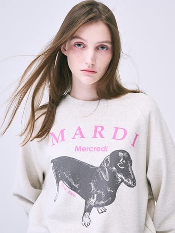 SWEATSHIRT RAGLAN DDANJI_OATMEAL PINK