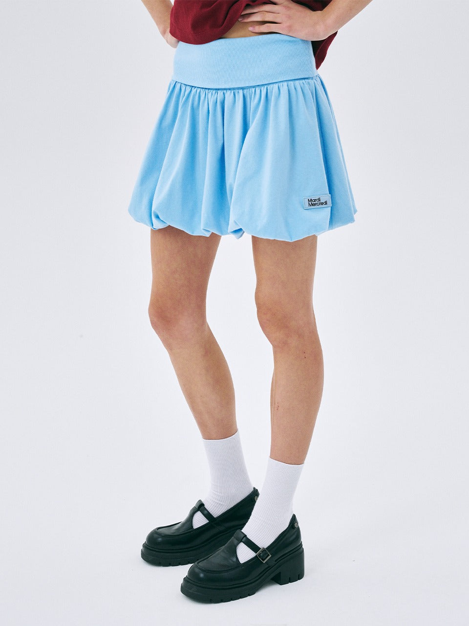 VOLUME MINI SKIRT_SKY