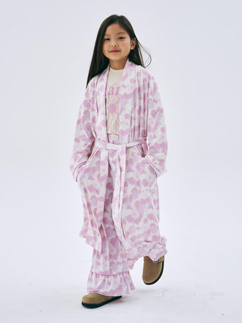 KIDS NIGHT ROBE FLOWER_PINK