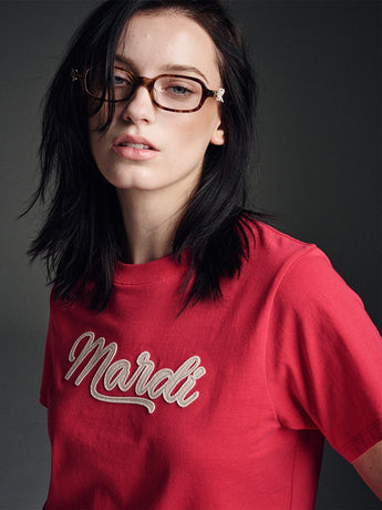 SLIM TSHIRT MARDI VINTAGE LOGO_RED IVORY