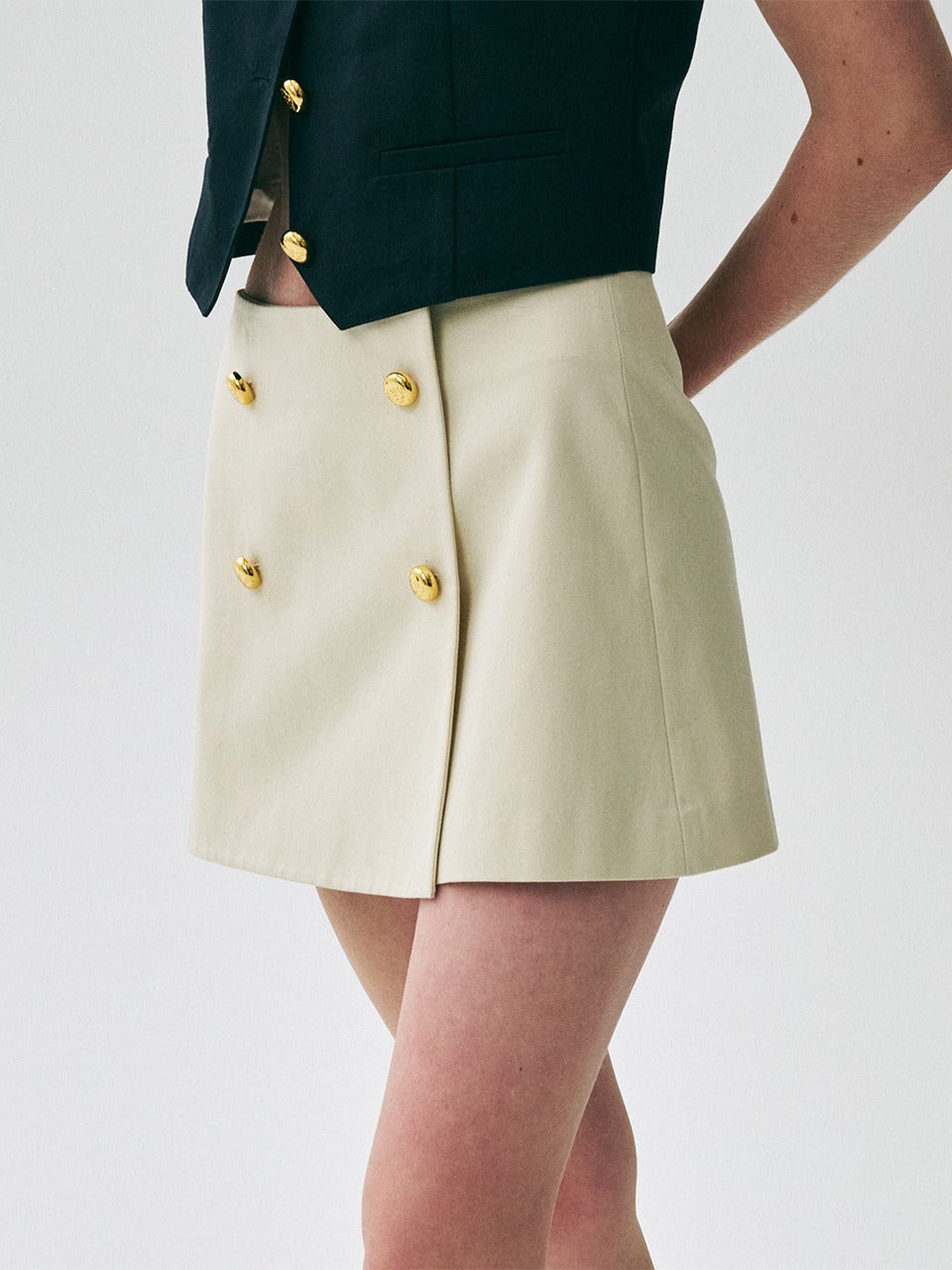 CLASSIC MINI SKIRT_IVORY