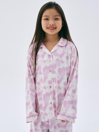 KIDS PAJAMA SHIRT FLOWER_PINK