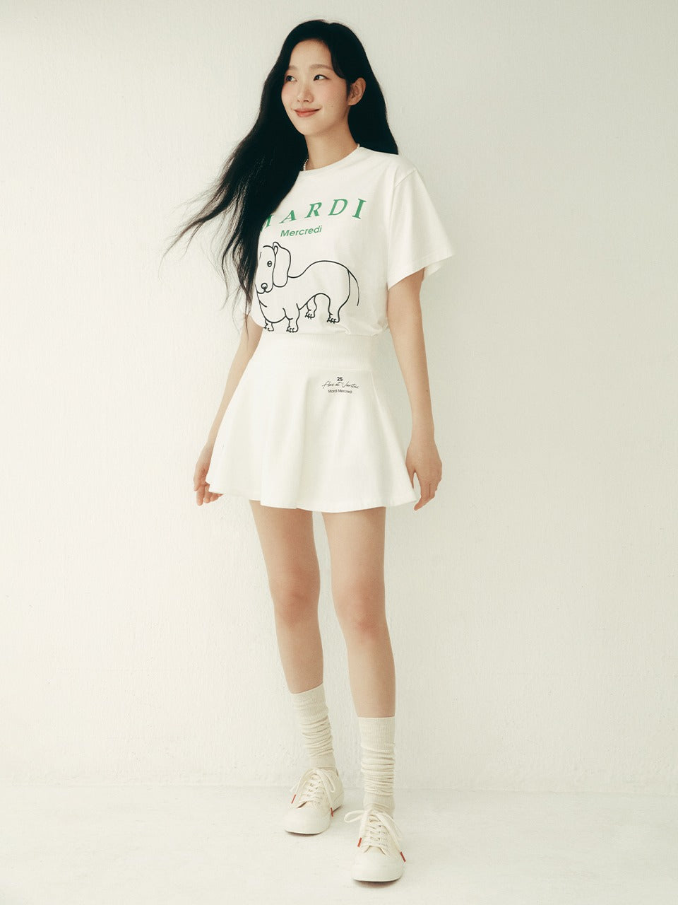 FLARE MINI SKIRT ORIGINALIS 25_WHITE