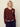 CASHMERE BLENDED V NECK ARGYLE_CHESTNUT IVORY