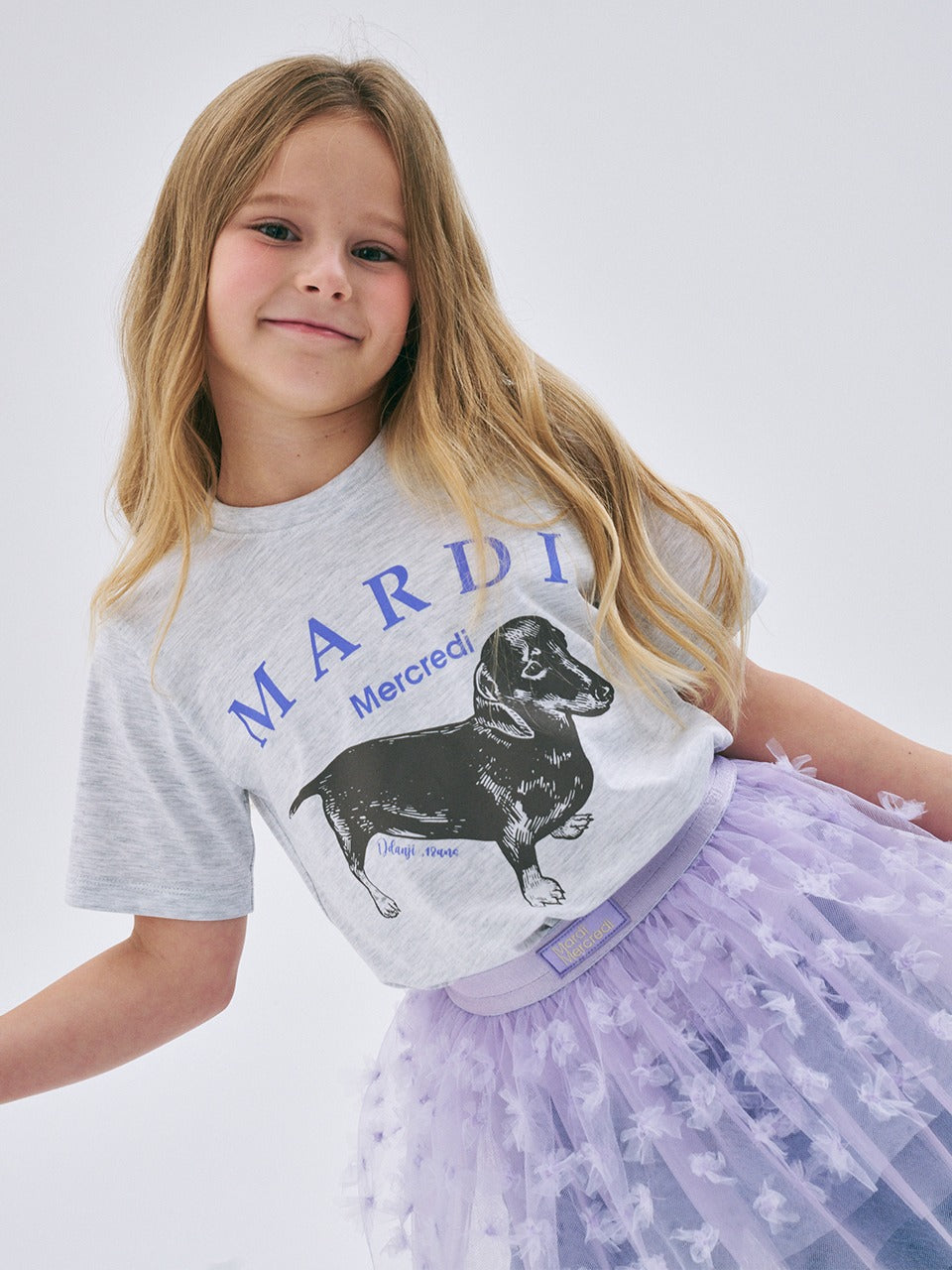 KIDS TSHIRT DDANJI_HEATHER PURPLE