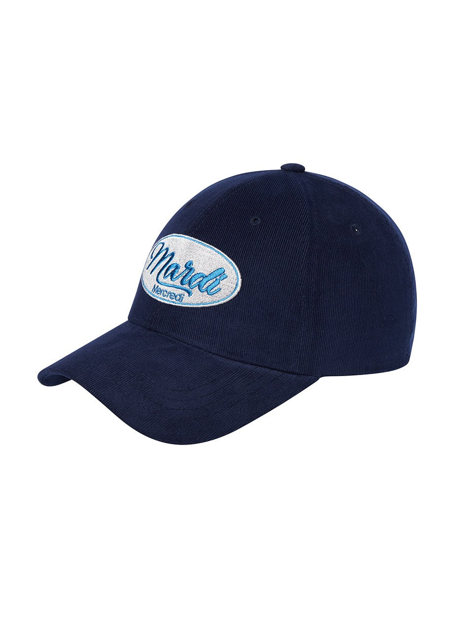 CORDUROY BALL CAP MARDI VINTAGE LOGO_NAVY