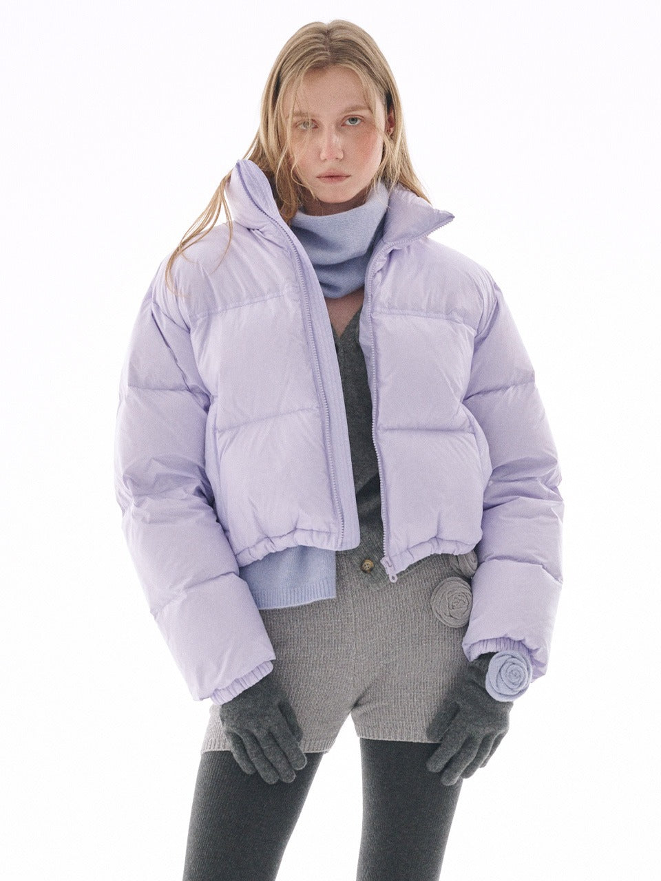 CROPPED DOWN JACKET_PURPLE