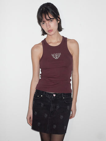 TANK RACER ALUMNI CLASSIQUE_BURGUNDY WHITE