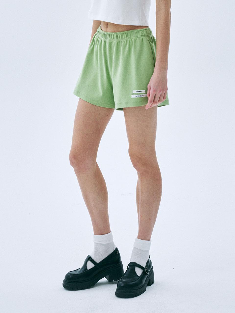 MINI SHORTS DOUBLE LABEL_YELLOWGREEN