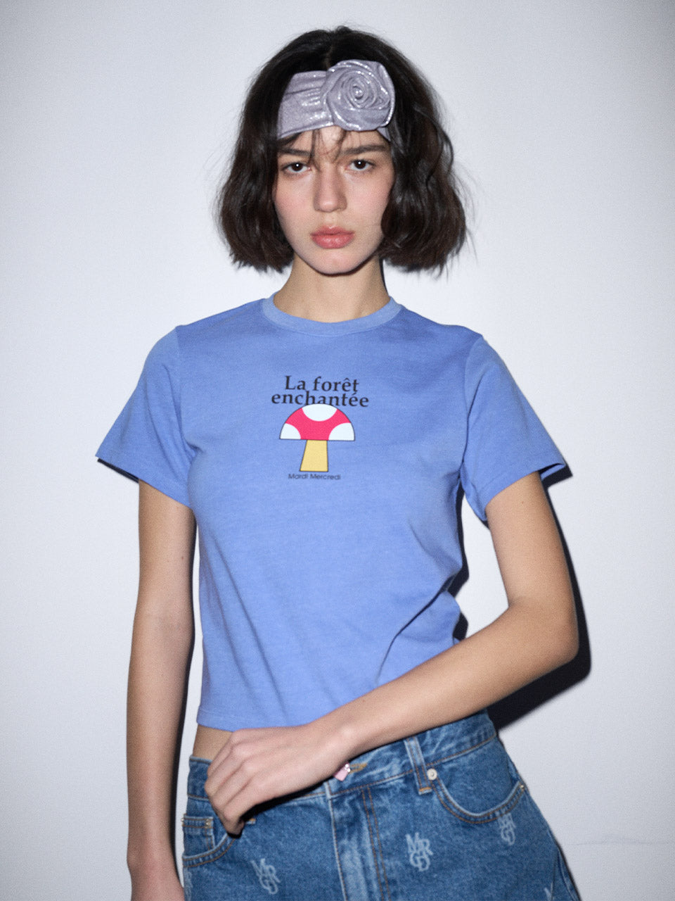 SLIM TSHIRT ENCHANTEE : MUSHROOM_BLUE