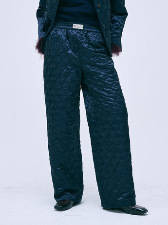 QUILTED PANTS_NAVY